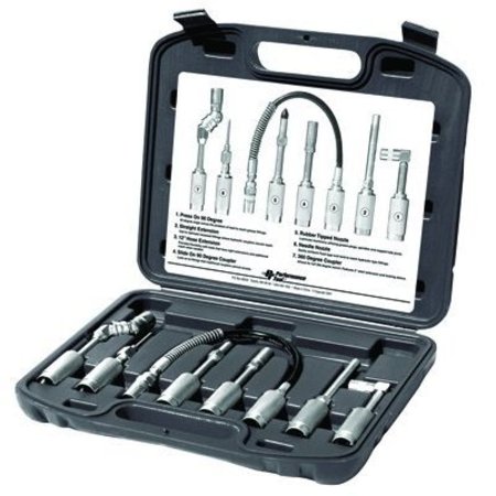 PERFORMANCE TOOL KIT CORDLESS GREASE GUN 7PC PTW50049